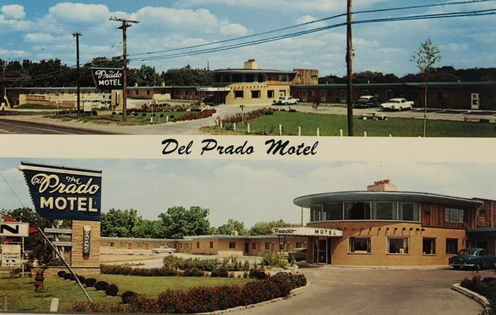 Del Prado Motel (Inn America) - Old Postcard (newer photo)